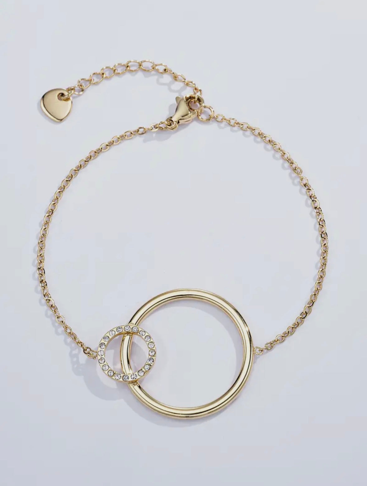 Valeria - feminines Edelstahl-Armband mit Zweikreis-Motiv